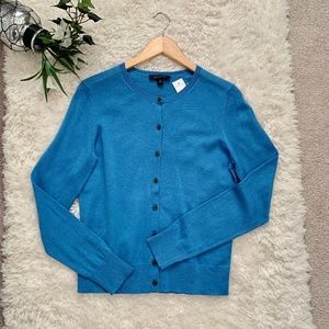 Ann Taylor Crew Neck Cotton Cardigan NWT